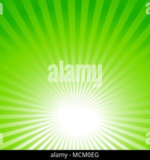 Green gradient ray burst background - vector graphic from radial rays ...