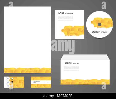 vector letterhead business card envelope postcard design Stock Vector ...