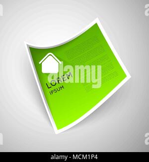 simple paper tag, label with white border and shadow effects Stock Vector