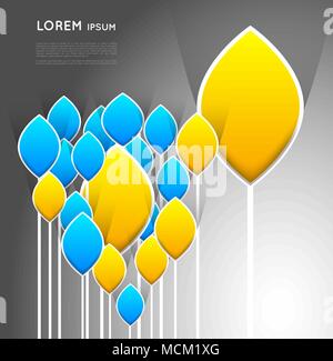 abstract background, spring colorful abstract blooms with shadow effect Stock Vector