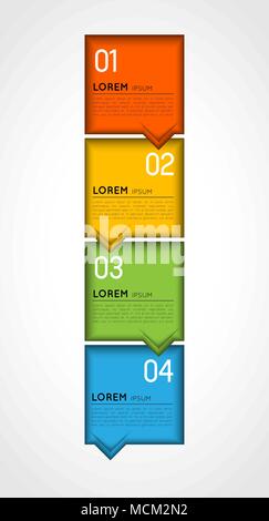 vertical colorful infographic template, banners with option steps Stock Vector