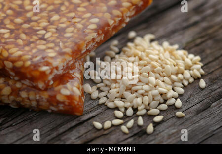 Sesame caramel candy very popular in Indian subcontinent Stock Photo