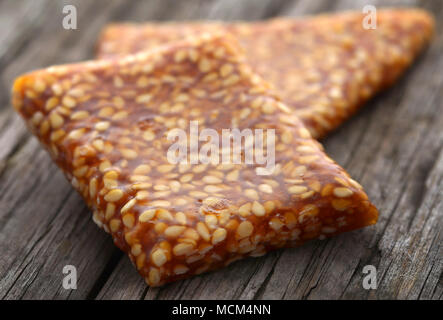 Sesame caramel candy very popular in Indian subcontinent Stock Photo