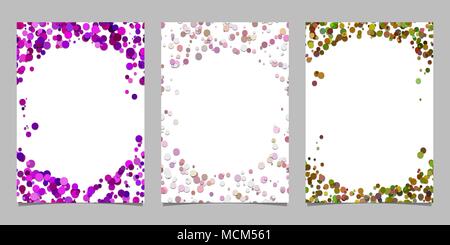 Abstract colored brochure template background set - vector graphic designs Stock Vector