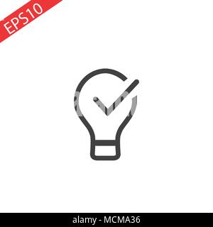 Check innovative idea - Vector web icon Stock Vector