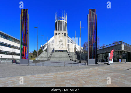 Liverpool Metropolitan Cathedral, officially known as the Metropolitan Cathedral of Christ the King, Liverpool, Merseyside, England, UK. Stock Photo