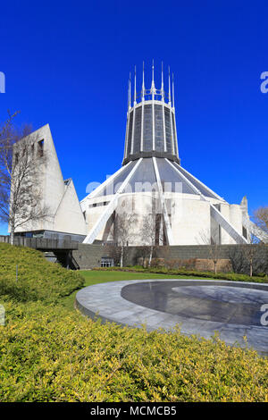 Liverpool Metropolitan Cathedral, officially known as the Metropolitan Cathedral of Christ the King, Liverpool, Merseyside, England, UK. Stock Photo