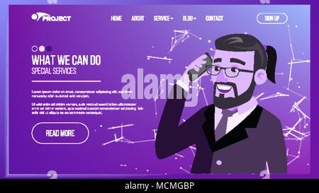 Web Page Vector. Business Interface. Responsive Ux Design. Cartoon Character. Opportunity Form. Illustration Stock Vector