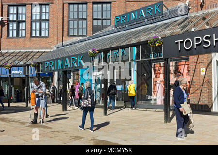 Primark clothes retailer shop store, Commercial Street, Newport Stock ...