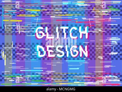 glitch color dark transparent background Stock Vector