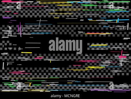 glitch color dark transparent background Stock Vector