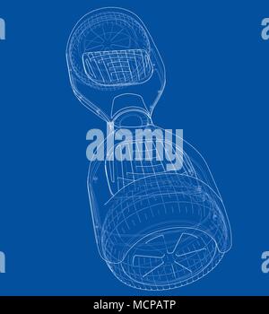 Hoverboard electric self-balancing scooter. Vector Stock Vector