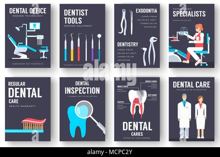 Oral hygiene brochure template layout. Daily dental health care. Flyer ...