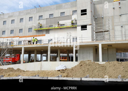 Construction site, elwick place, ashford, kent, uk Stock Photo