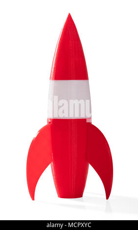 Close-up Of A Rocket On White Background Stock Photo