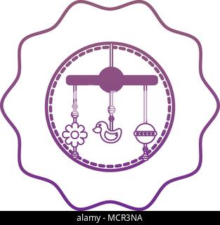 baby mobile hanging lace icon Stock Vector