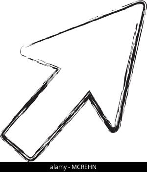 grunge interface mouse cursor computer sign Stock Vector