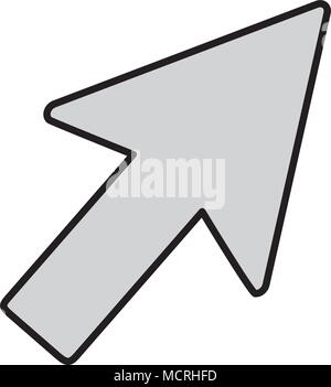 color interface mouse cursor computer sign Stock Vector
