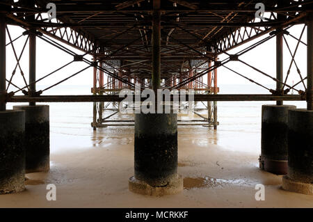 underneath cromer pier, north norfolk, england Stock Photo