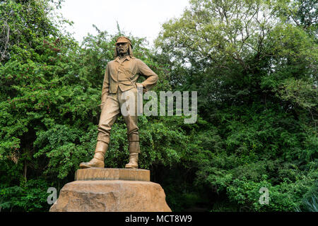 David Livingstone's statue Victoria falls, Zimbabwe Stock Photo