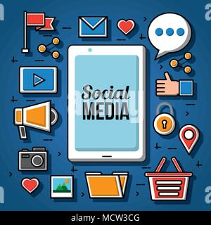 people social media networks Stock Vector
