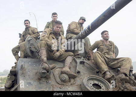 FURY 2014 Columbia Pictures film with Brad Pitt Stock Photo