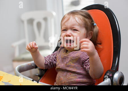 Toddler having a tantrum Stock Photo
