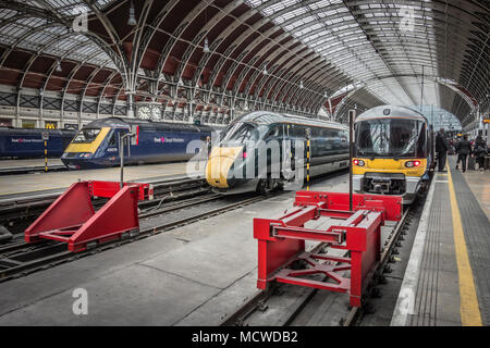 Hitachi built Class 800 Intercity Express Train at Paddington Station, London, UK Stock Photo