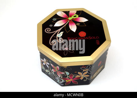 Tin Of Bengawan Solo Coffee Almond Oat Cookies From Singapore