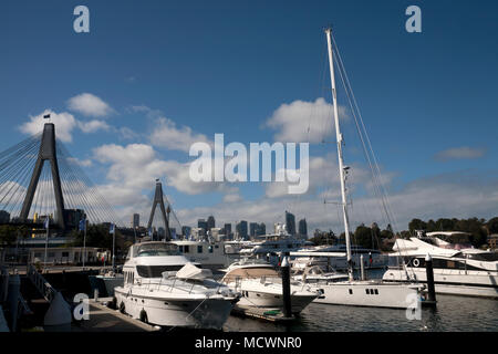 sydney superyacht marina rozelle bay sydney new south wales australia Stock Photo