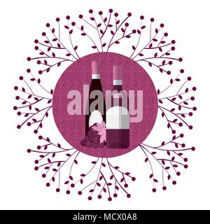 Wine round symbol Stock Vector