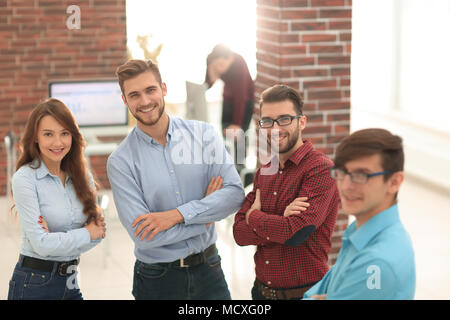 Business people are discussing in the office. Stock Photo
