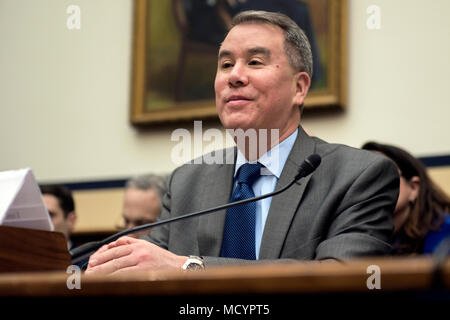 Under Secretary of Defense for Policy John C. Rood testifies before the House Armed Services Committee in Washington, D.C. March 7, 2018. (DoD photo by EJ Hersom) Stock Photo