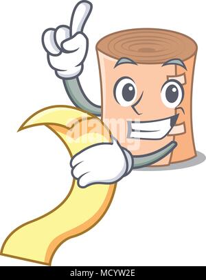 With menu medical gauze mascot cartoon vector illustration Stock Vector