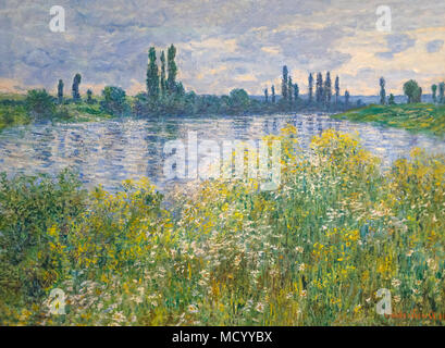 Banks of the Seine, Vetheuil, Claude Monet, 1880, National Gallery of Art, Washington DC, USA, North America Stock Photo