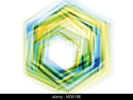 Colorful hexagon abstract shapes corporate vector background Stock Vector