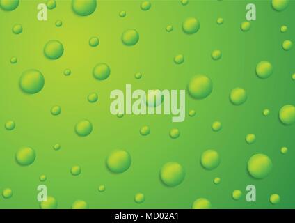 Abstract green 3d drops background. Vector design Stock Vector