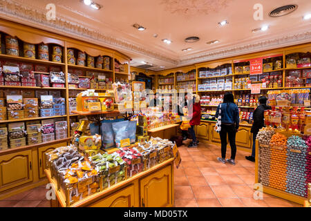MADRID, SPAIN - 29 MARCH, 2018: The famous French bakery store La Cure Gourmande in the center of Madrid. Stock Photo