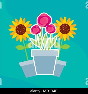 Download Vector bouquet of sunflowers. Vector illustration Stock ...