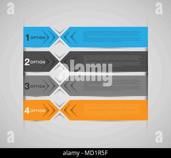 infographic template, abstract colorful banners, tags, labels Stock Vector