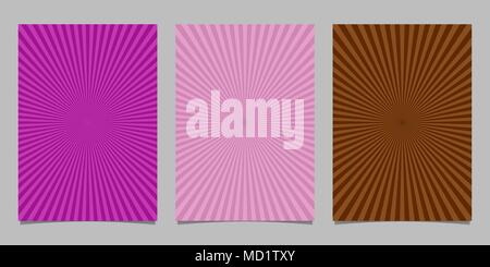 Abstract colored ray burst pattern brochure template set Stock Vector ...