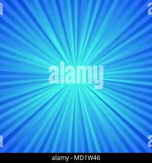 Blue abstract hypnotic striped ray burst background design - vector ...