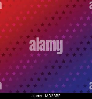 Abstract stars pattern on red gradient color background. Vector illustration Stock Vector