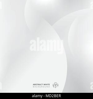 Modern abstract circles overlay with light and shade on white and gray color background. Vector illustration Stock Vector