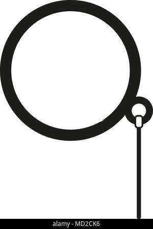 Black and white monocle silhouette Stock Vector