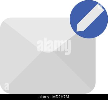 Editing a message. vector illustration. glyph style Stock Vector
