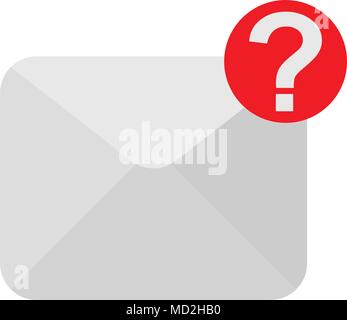 Unknown message icon. vector illustration. flat style Stock Vector