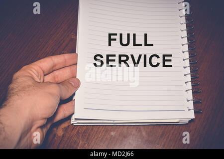 Full service word written on white paper Stock Photo