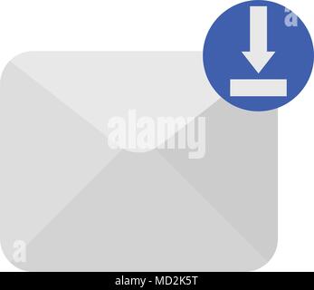 message download mail. vector illustration flat style Stock Vector