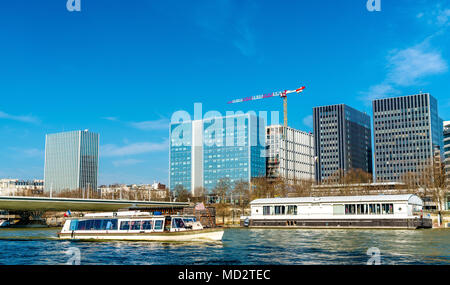 Buildings on Quai de Bercy near the Seine in Paris, France Stock Photo